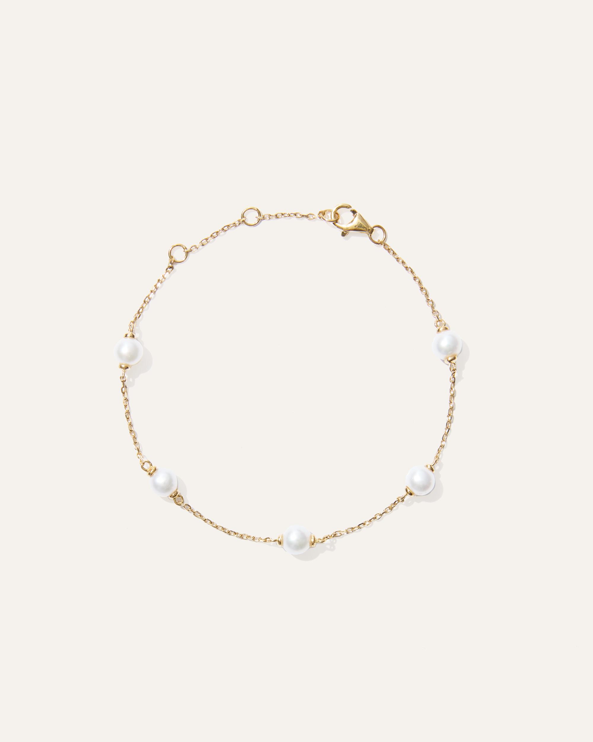 Quince | Women's Freshwater Cultured Pearl Station Bracelet Product Image