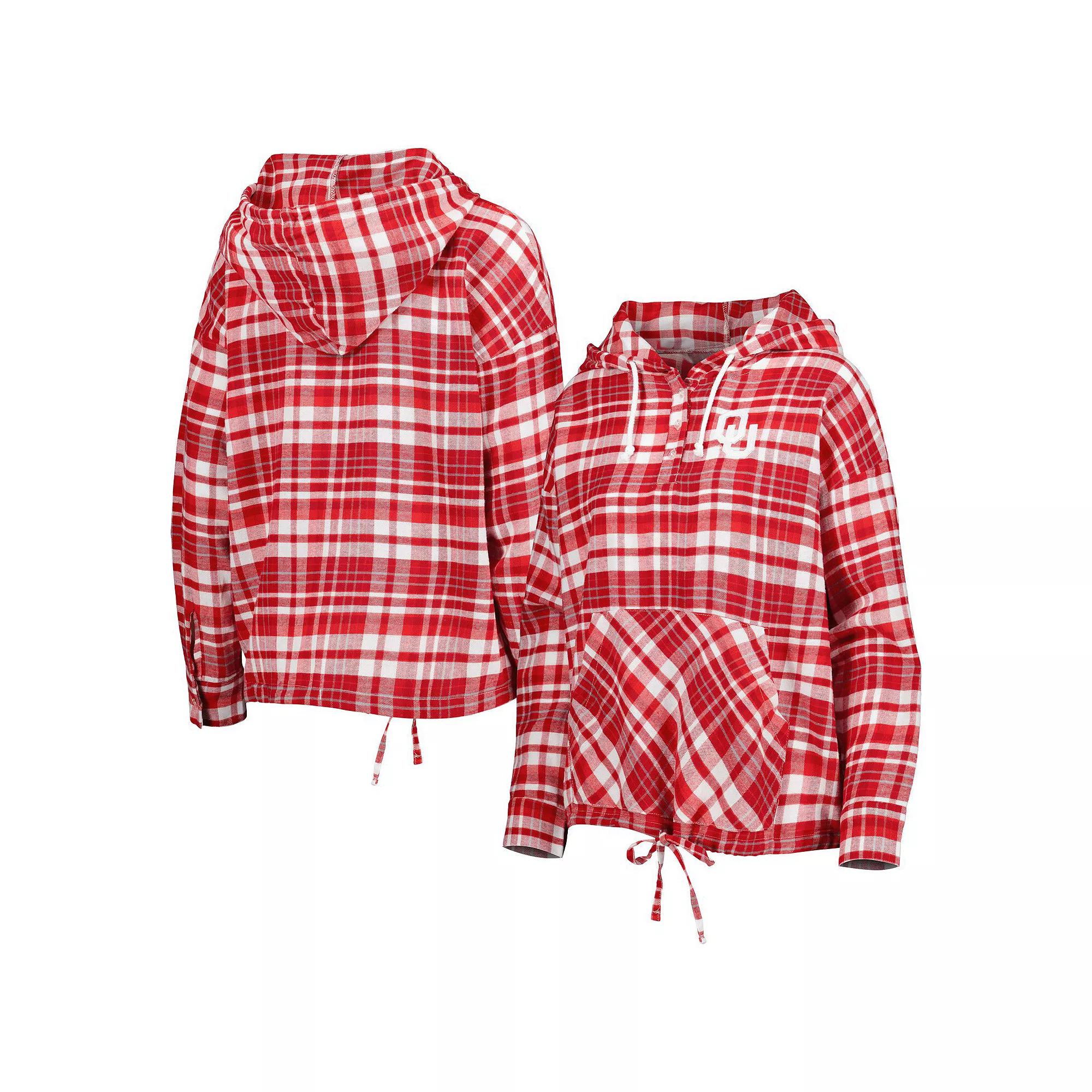Women's Concepts Sport Crimson Oklahoma Sooners Mainstay Plaid Pullover Hoodie, Size: Small, Red Product Image