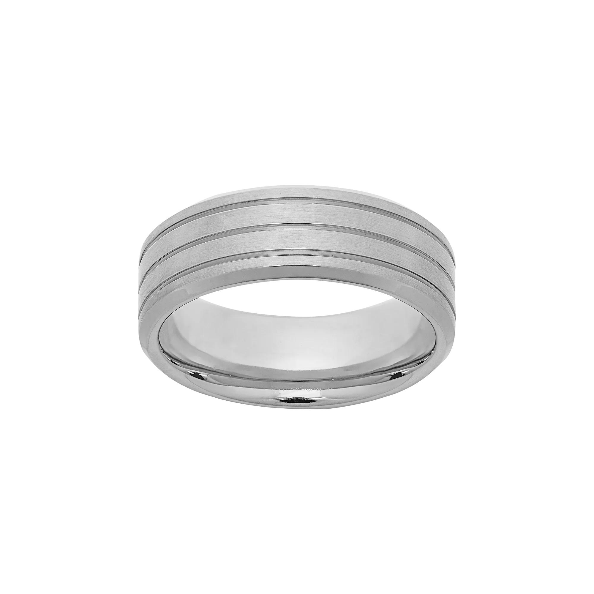 Titanium Striped Wedding Band - Men, Men's, Size: 12, White Product Image
