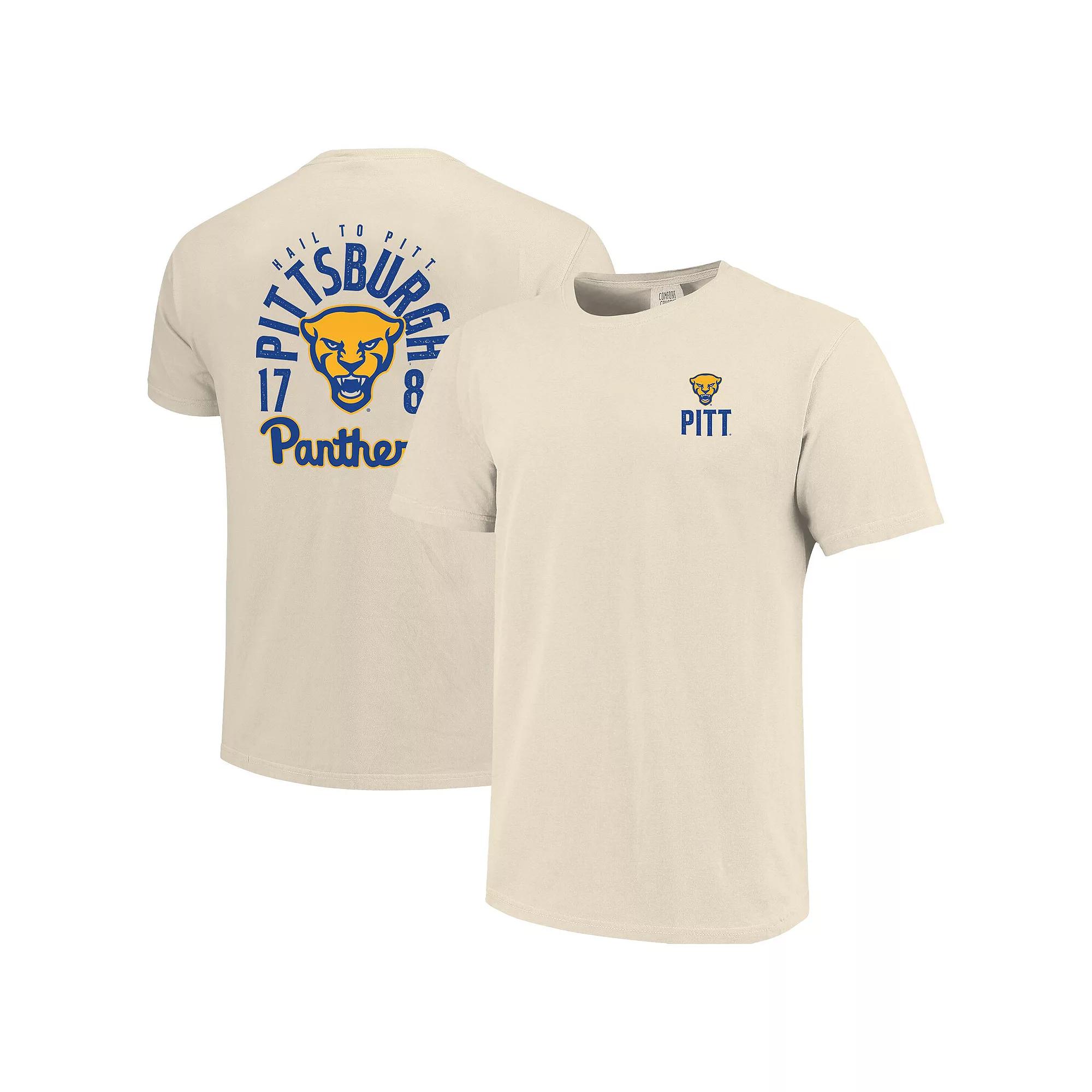 Men's Cream Pitt Panthers Comfort Colors Mascot Overlay T-Shirt, Size: Large, Beige Product Image