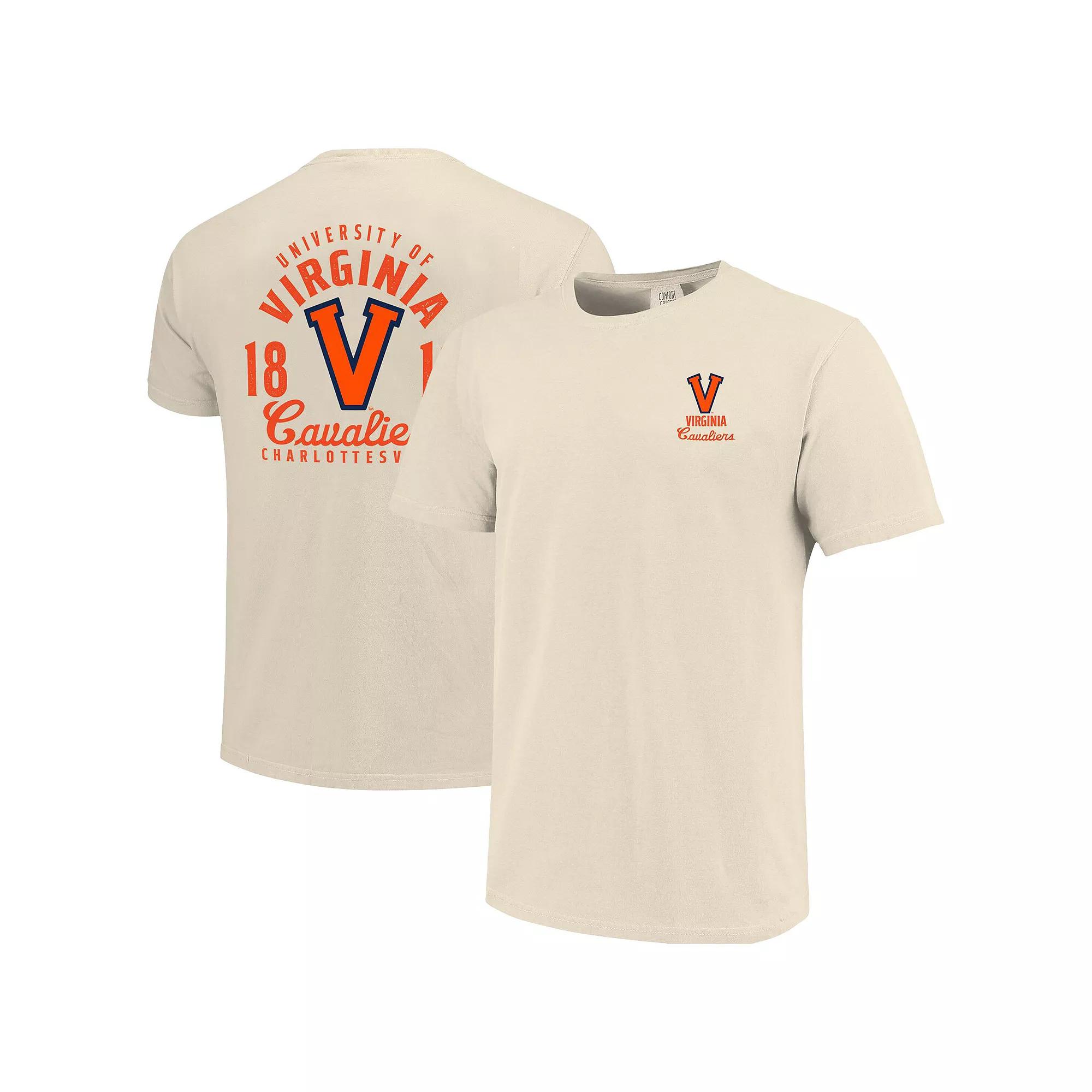 Men's Cream Virginia Cavaliers Comfort Colors Mascot Overlay T-Shirt, Size: 2XL, Beige Product Image