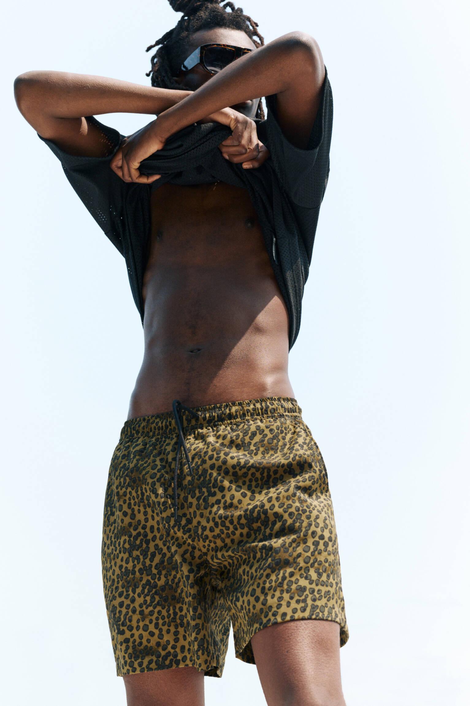 Leopard print board shorts Product Image