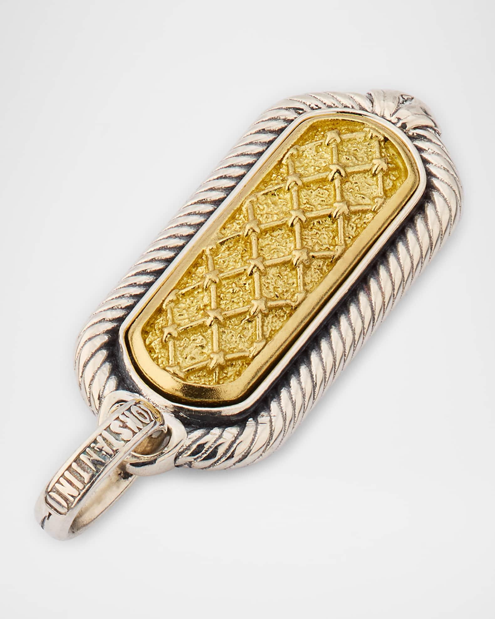 Mens Kavos Sterling Silver and Bronze Pendant Product Image