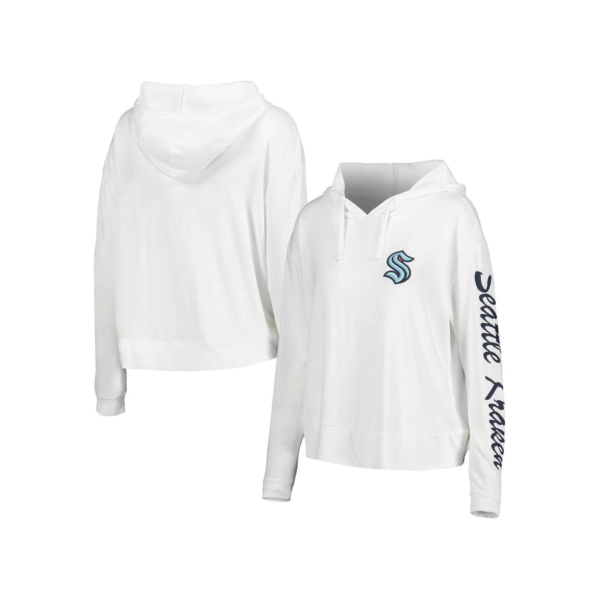 Women's Concepts Sport Cream Seattle Kraken Accord Hacci Long Sleeve Hoodie T-Shirt,  Product Image