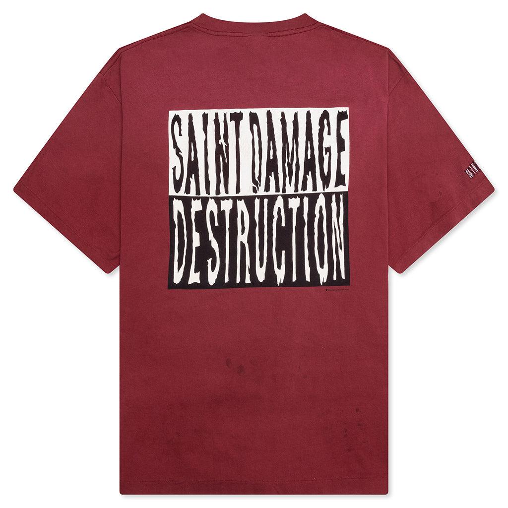 Saint Damage S/S Tee - Burgundy Male Product Image