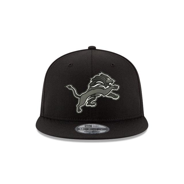 Detroit Lions Black and White 9FIFTY Snapback Hat Male Product Image