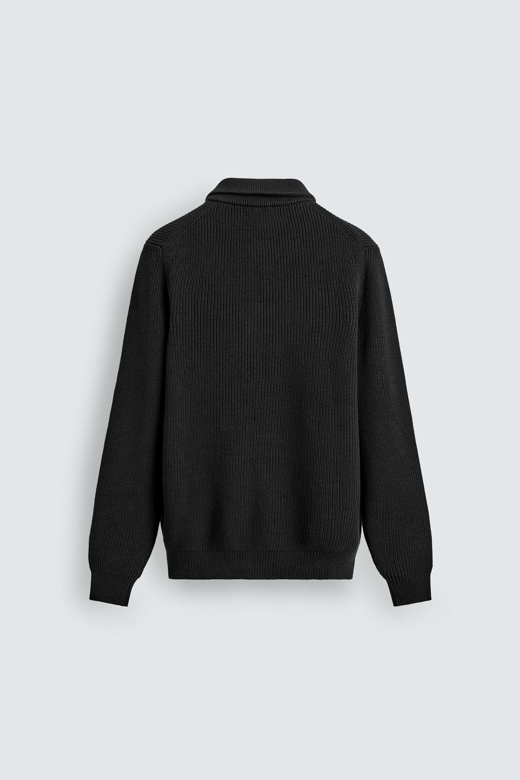 PURL KNIT QUARTER-ZIP JUMPER Product Image