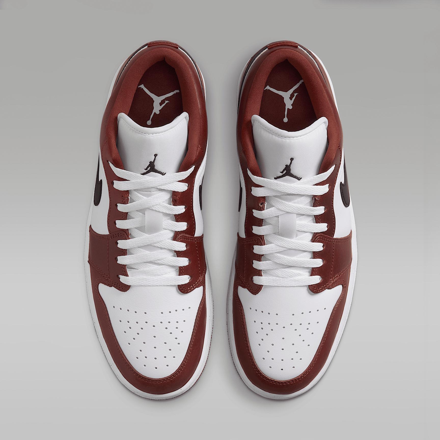 Jordan Mens Jordan Air Jordan 1 Low SE - Mens Shoes Fire Red/White/Matte Silver Product Image