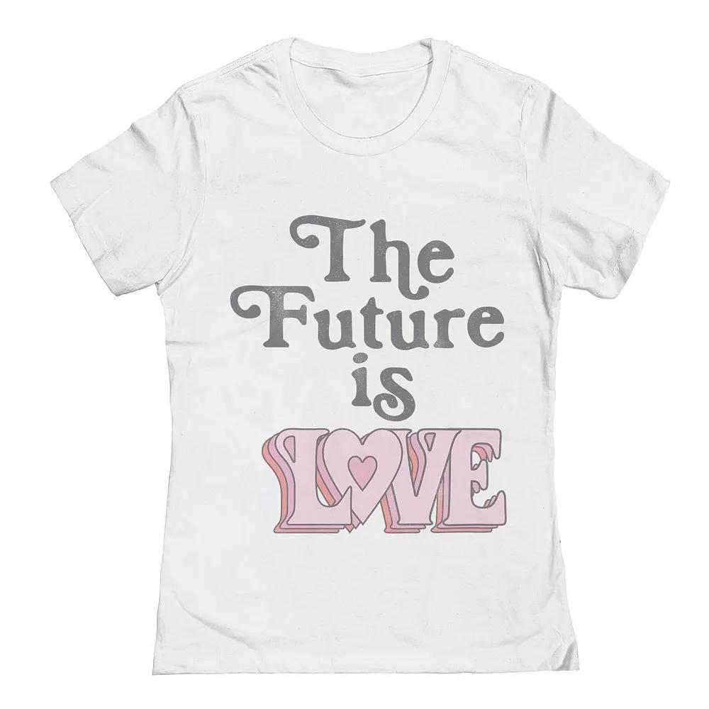 Junior's Grayson Threads The Label The Future Is Love Valentine's Day Graphic Tee, Women's,  Product Image