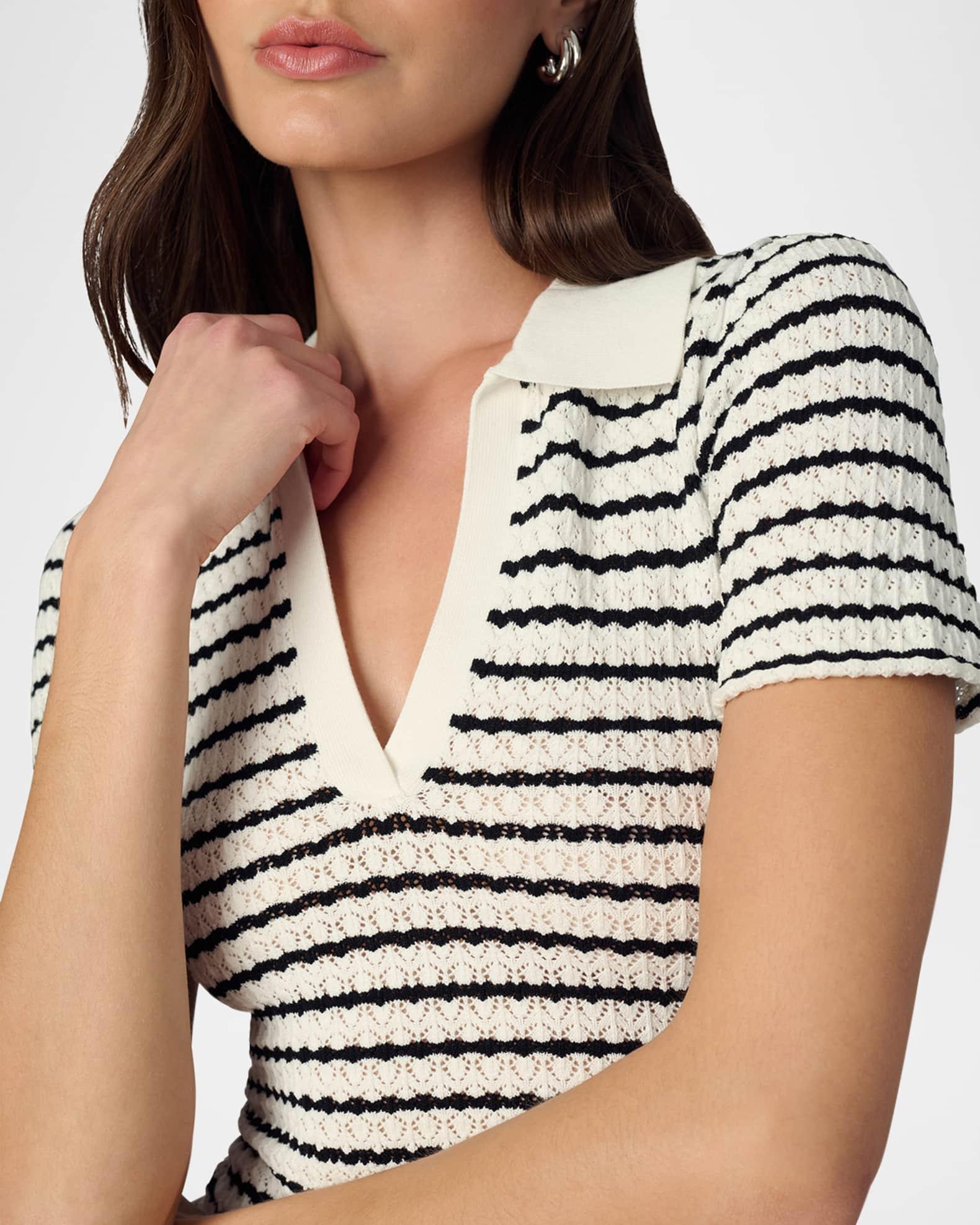 The Jess Pointelle Polo Shirt Product Image