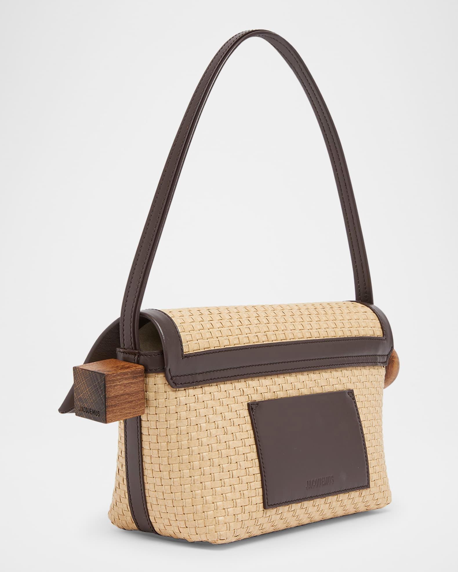 Le Rond Geometric Raffia Shoulder Bag Product Image