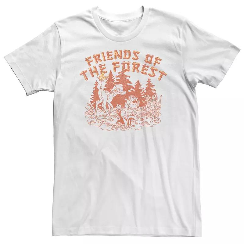 Big & Tall Disney Bambi Group Shot Friends Of The Forest Tee, Men's, Size: 3XL Tall, White Product Image