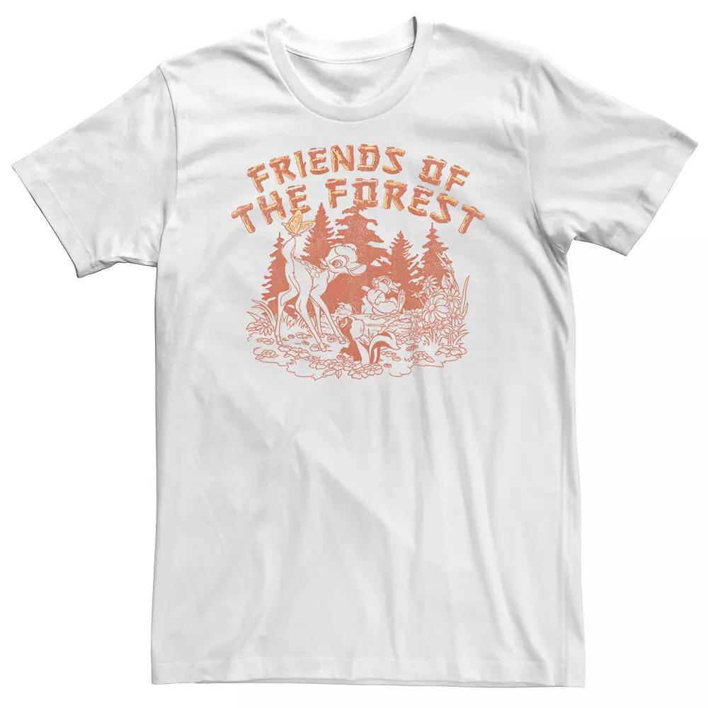 Big & Tall Disney Bambi Group Shot Friends Of The Forest Tee, Men's, Size: 3XL Tall, White Product Image