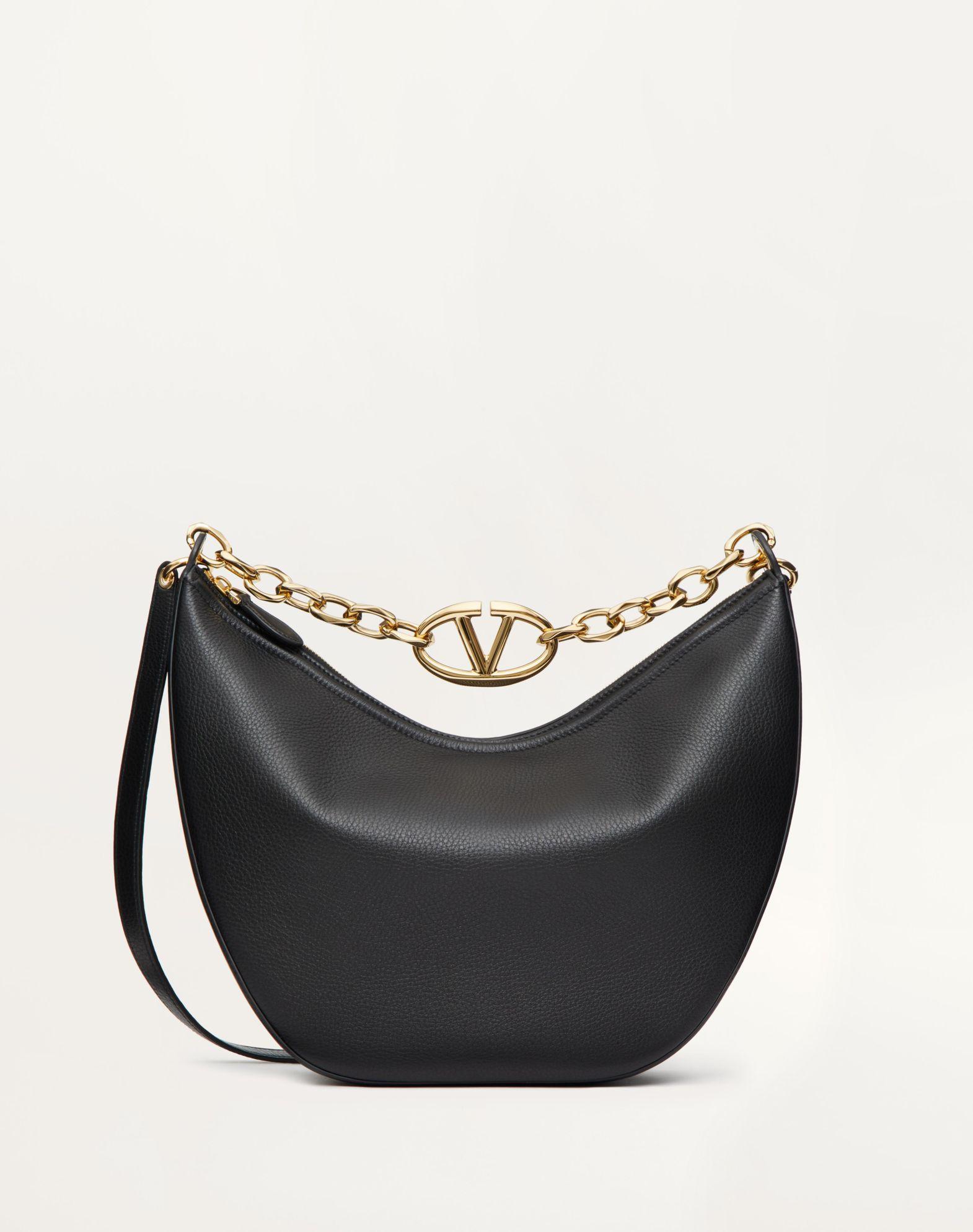 Vlogo Moon Medium Grainy Calfskin Hobo Bag With Chain Product Image