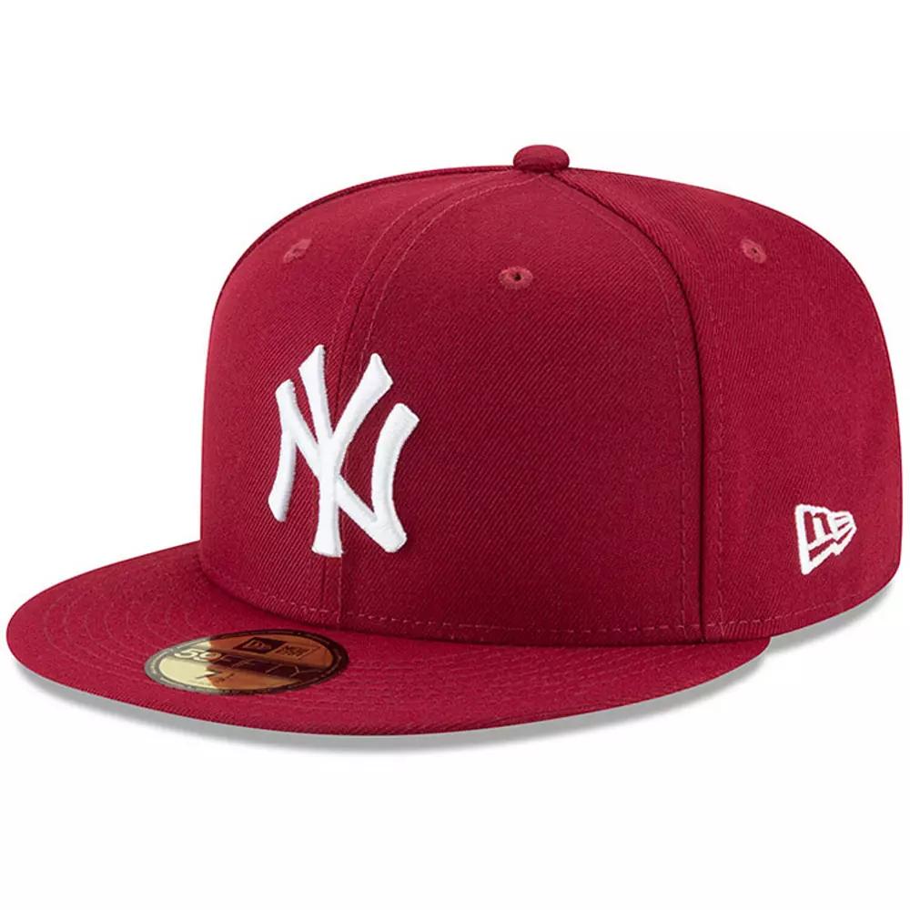 Mens New Era Crimson New York Yankees Fashion Color Basic 59FIFTY Fitted Hat Product Image