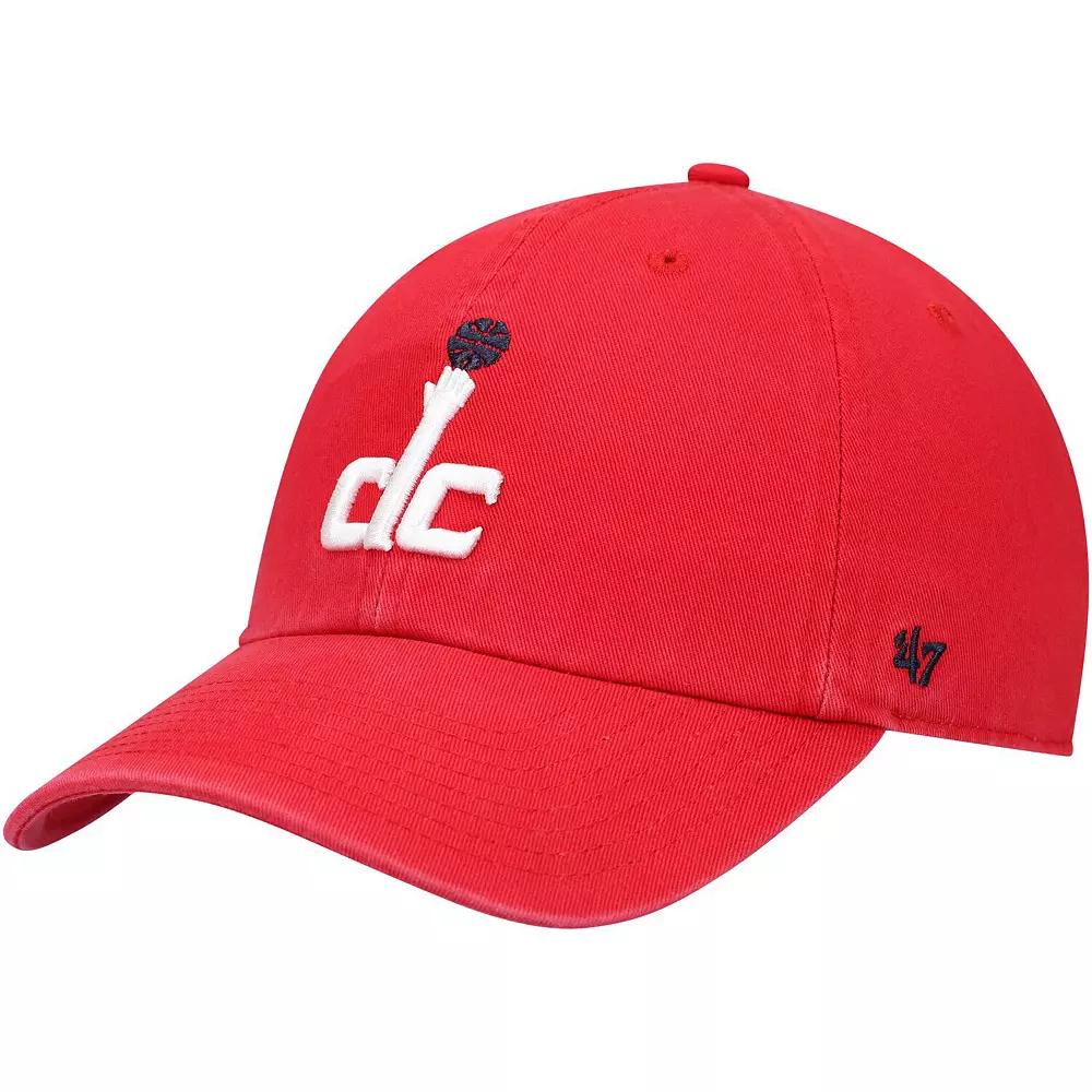 Men's '47 Red Washington Wizards Team Clean Up Adjustable Hat, Wiz Red Product Image