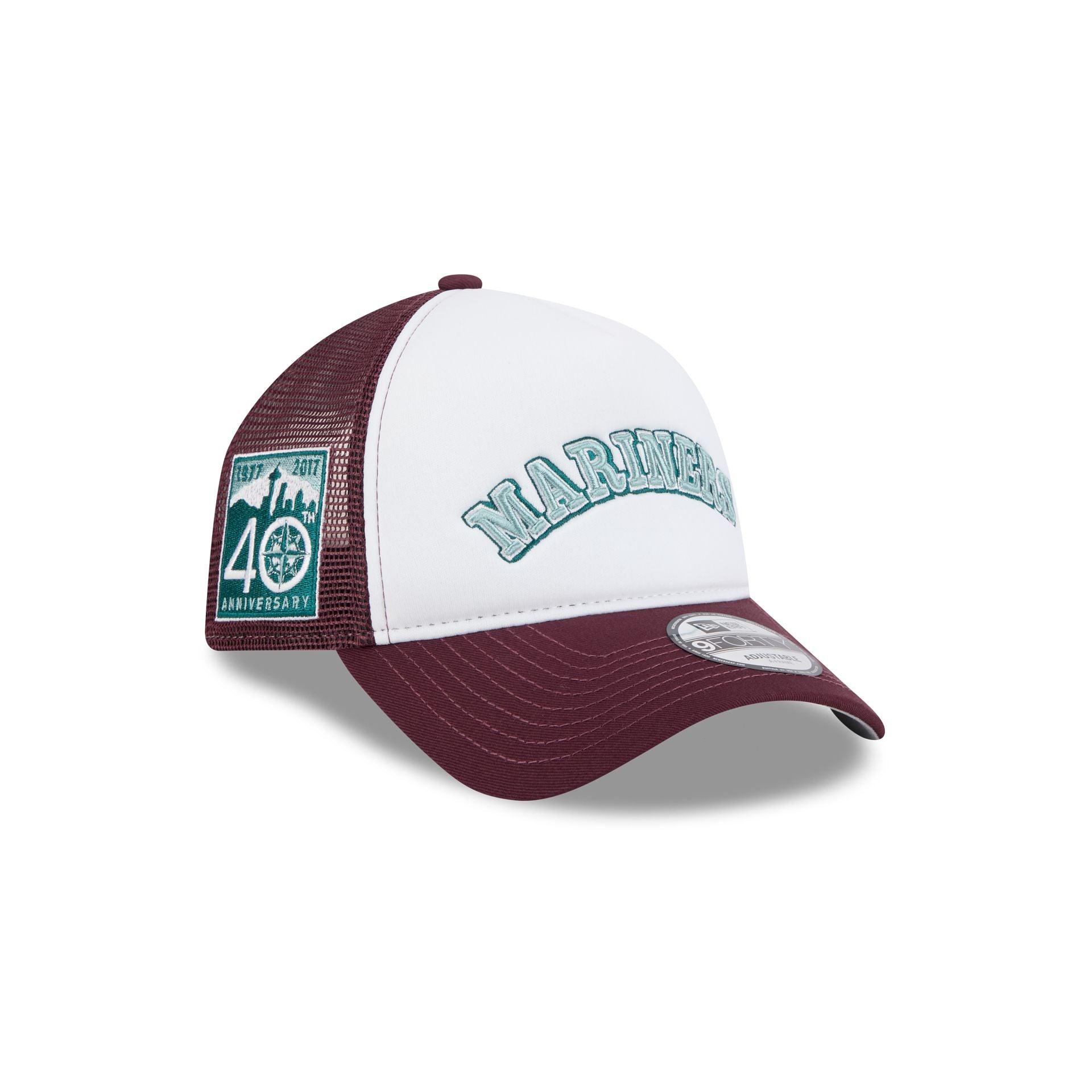 Seattle Mariners Optic White 9FORTY A-Frame Snapback Hat Male Product Image