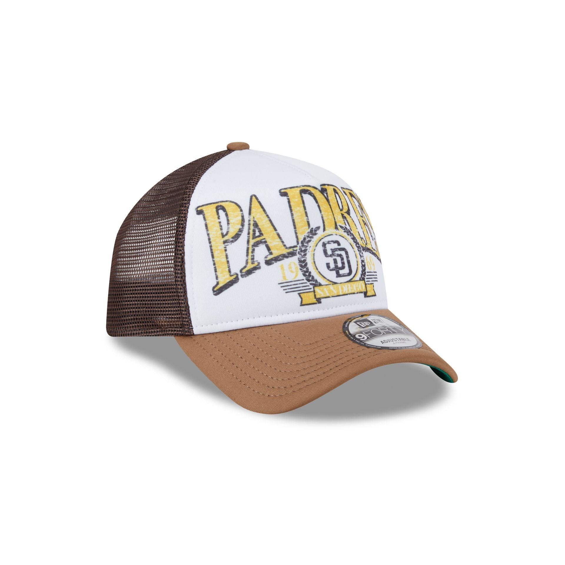 Los Angeles Lakers Distressed 9FORTY A-Frame Trucker Hat Male Product Image