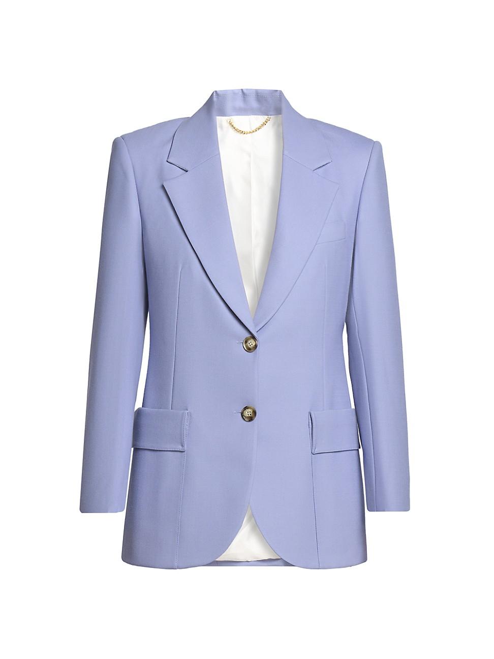 Womens Wool-Blend Single-Breasted Blazer Product Image