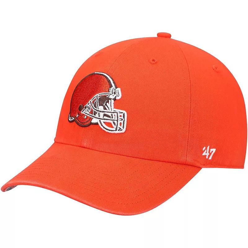Men's '47 x Zubaz Orange Cleveland Browns Undervisor Clean Up Adjustable Hat Product Image