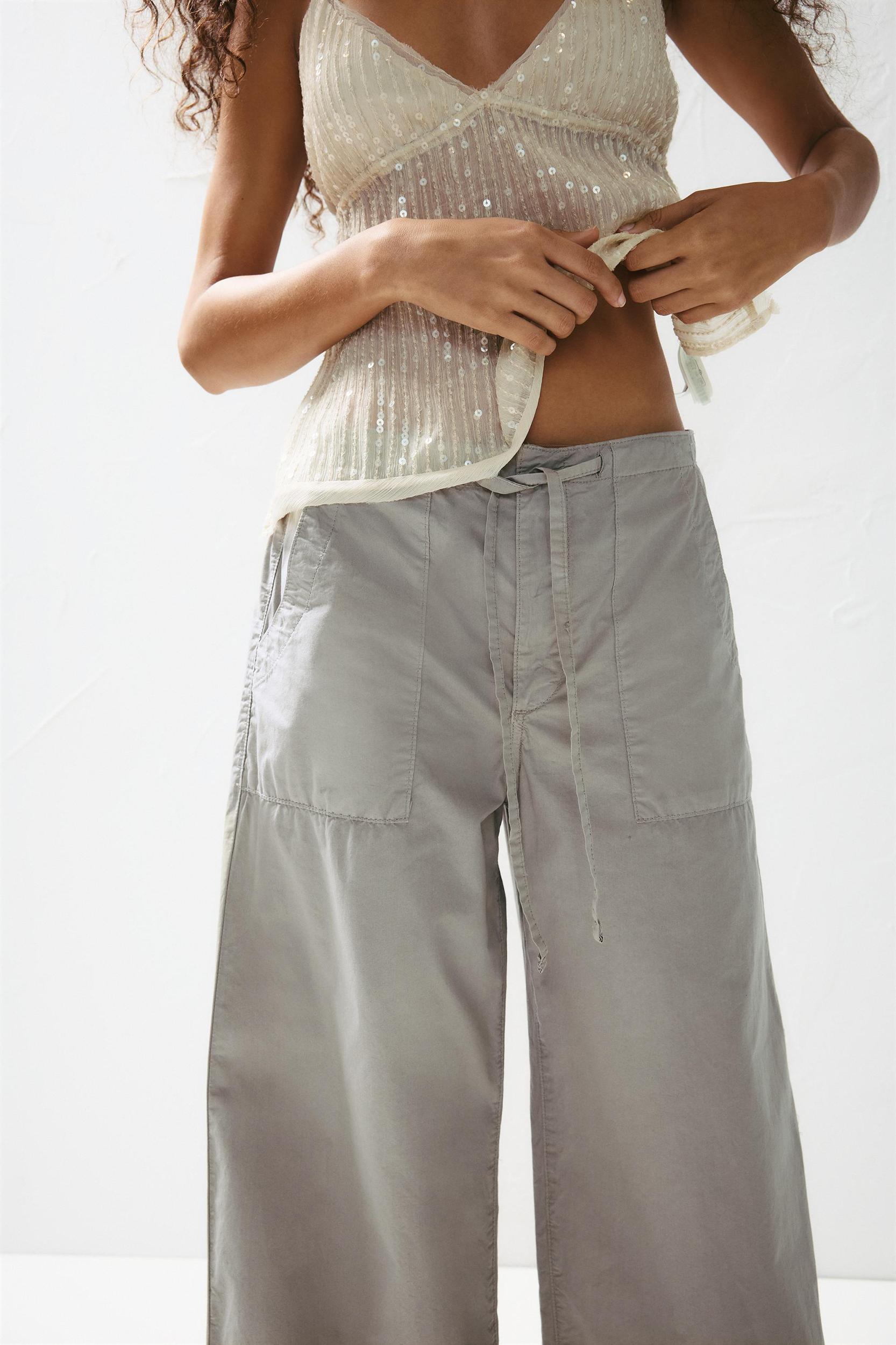 Baggy poplin trousers Product Image