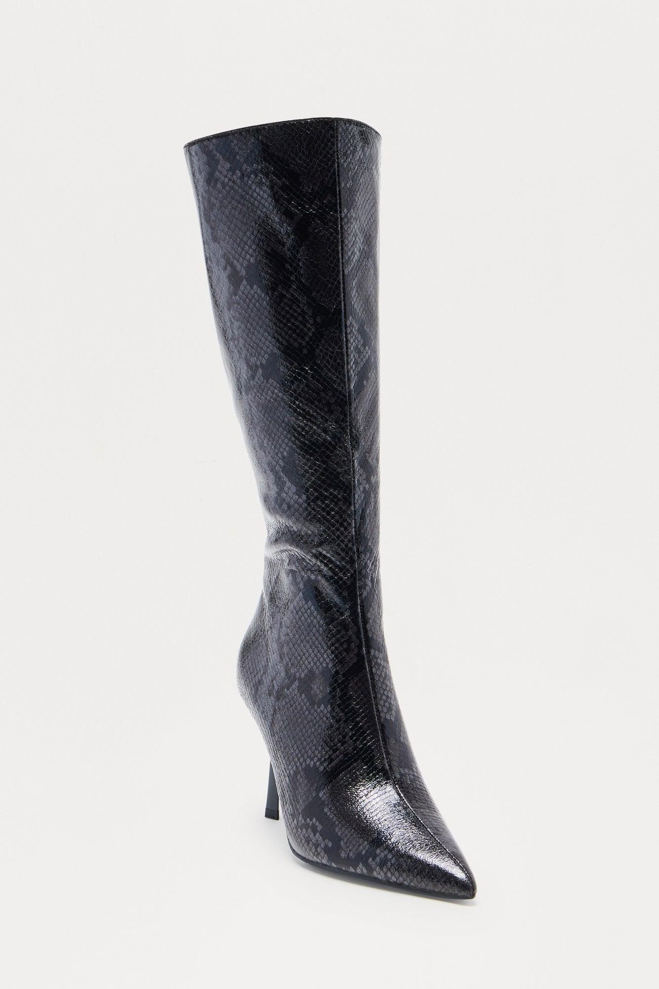 Fuse Stiletto Knee High Boots - Black Female Product Image
