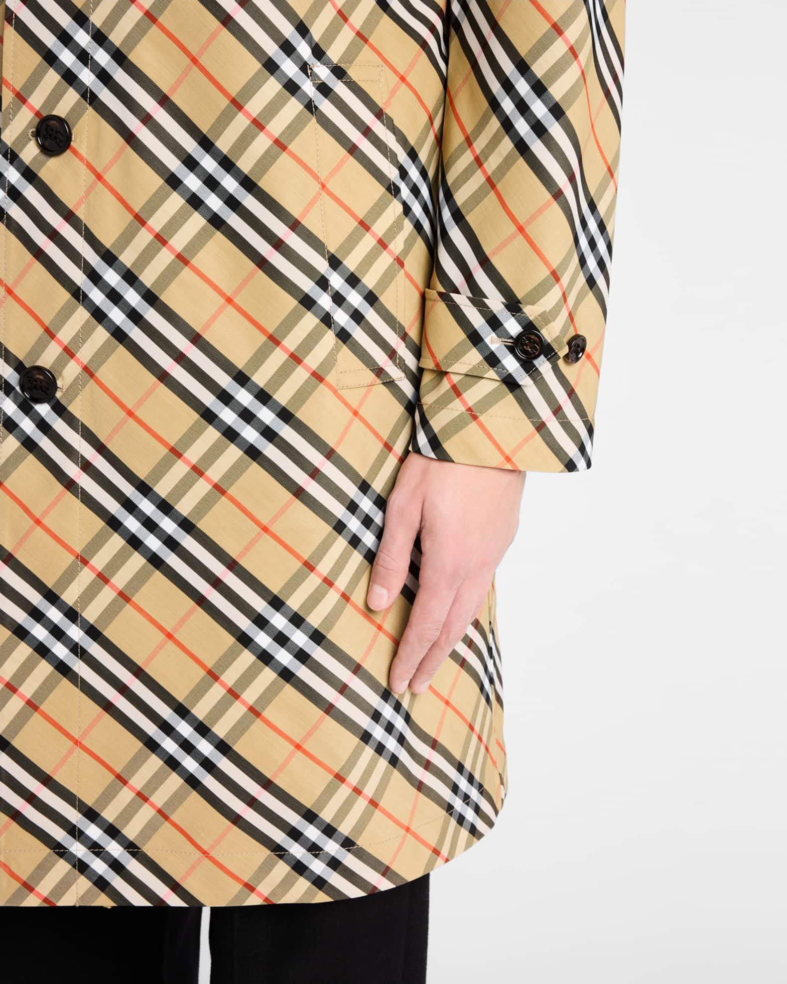 Men's Check Topcoat Product Image