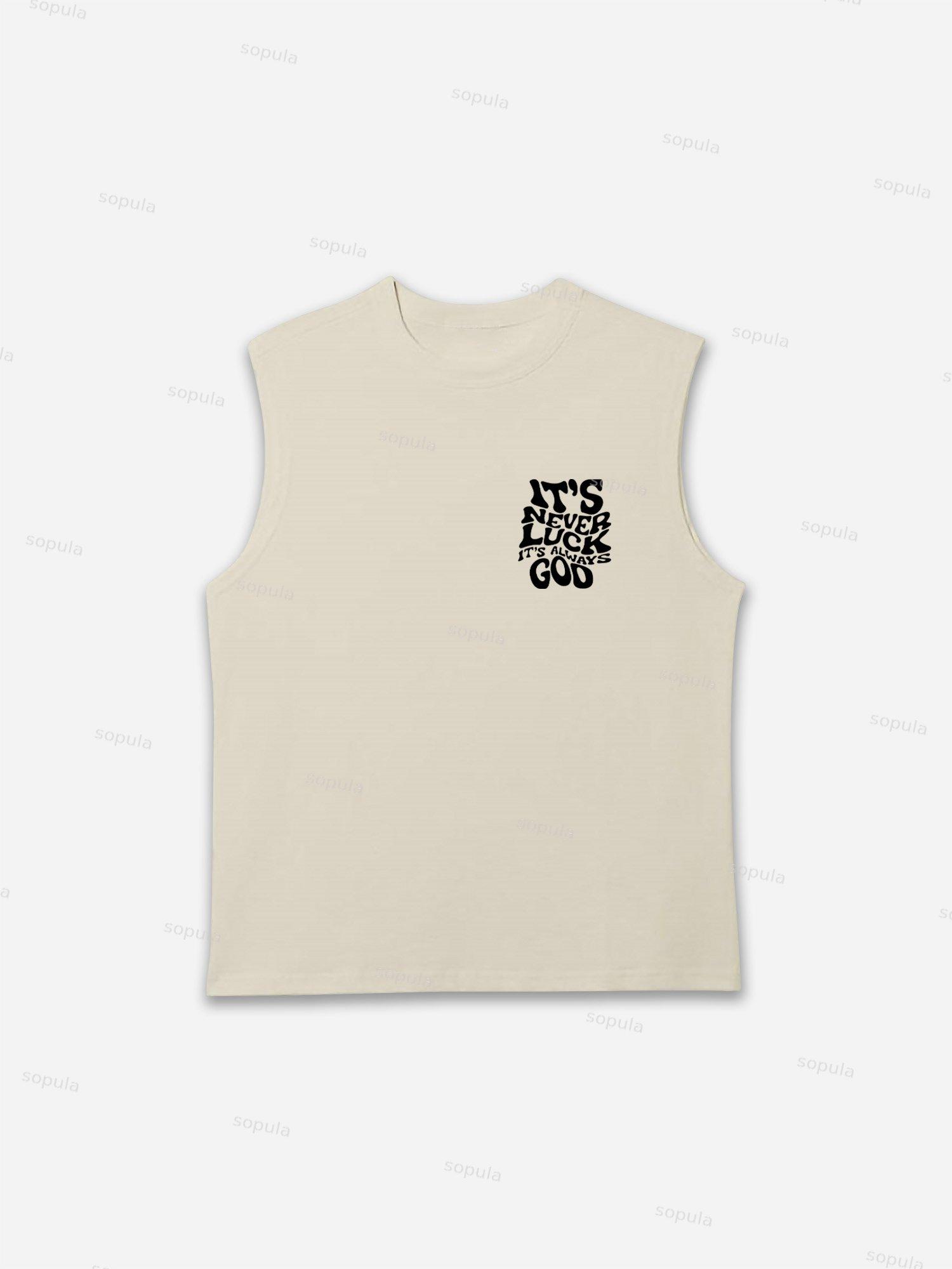 It's Never Luck, It's Always God Graphic Tank Top Product Image