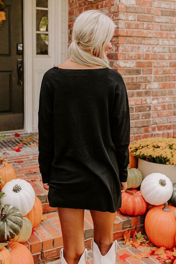 Fall Latte Shift Sweater in Black Product Image