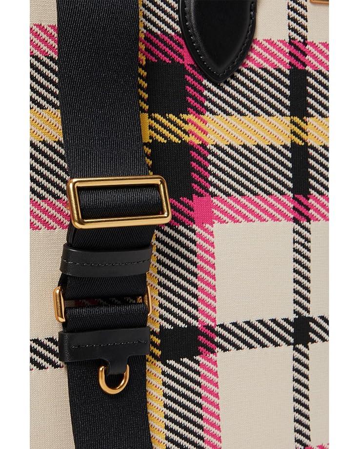 Gramercy Racing Stripe Plaid Twill Fabric Medium Satchel Product Image