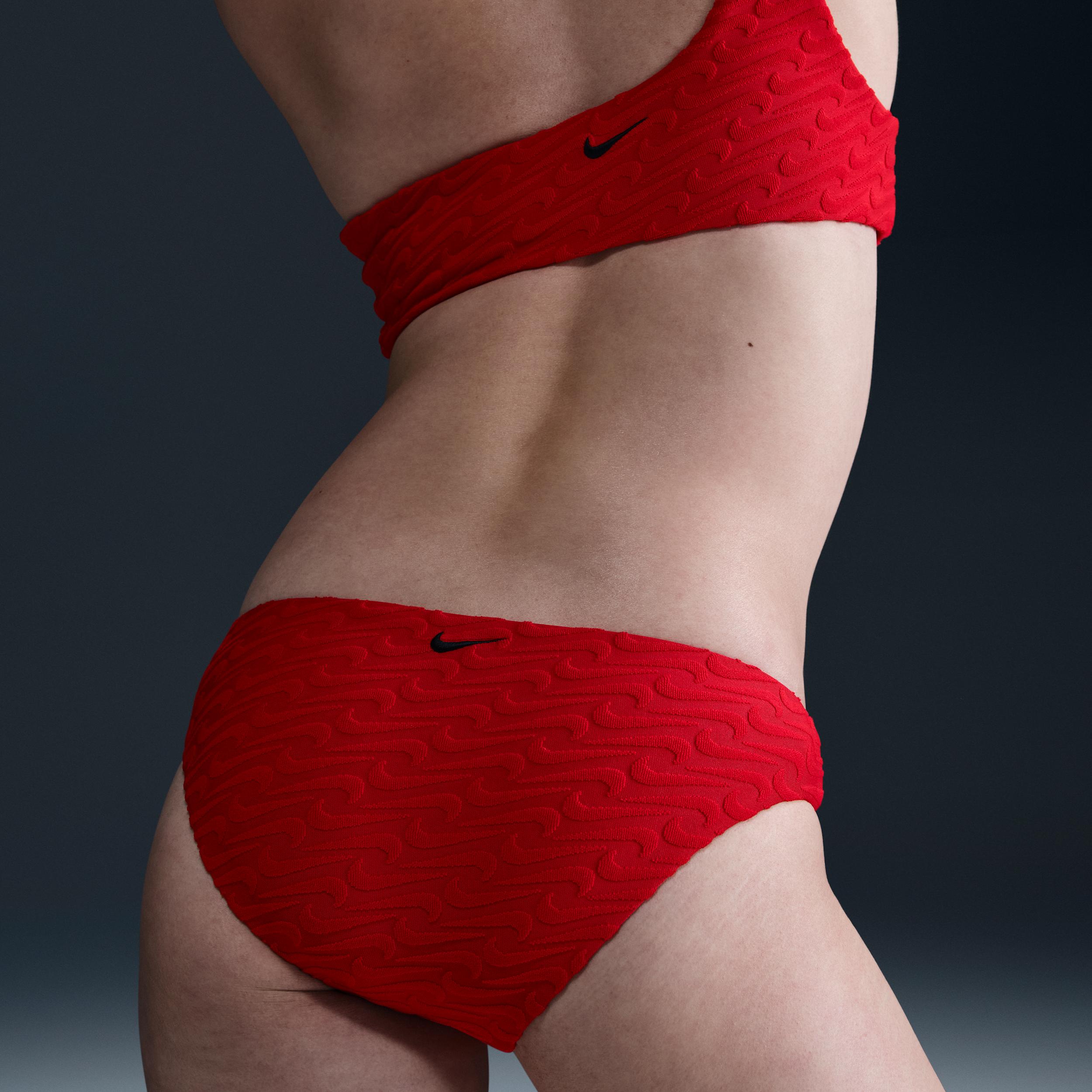 Nike Womens Swim Swoosh Link Terry Hipster Bikini Bottom | NESSF256-614 Product Image