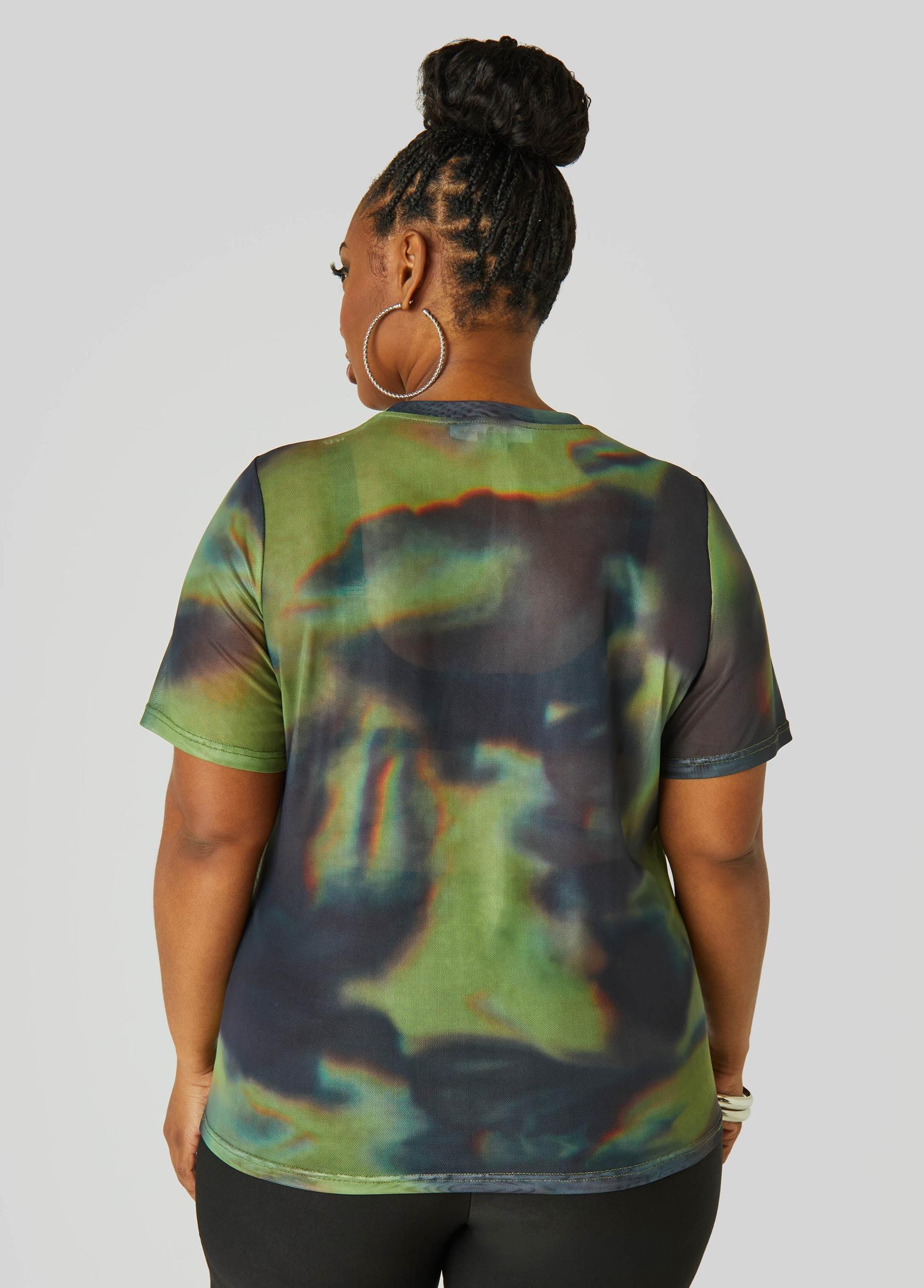 Tie Dyed Mesh Tee Product Image