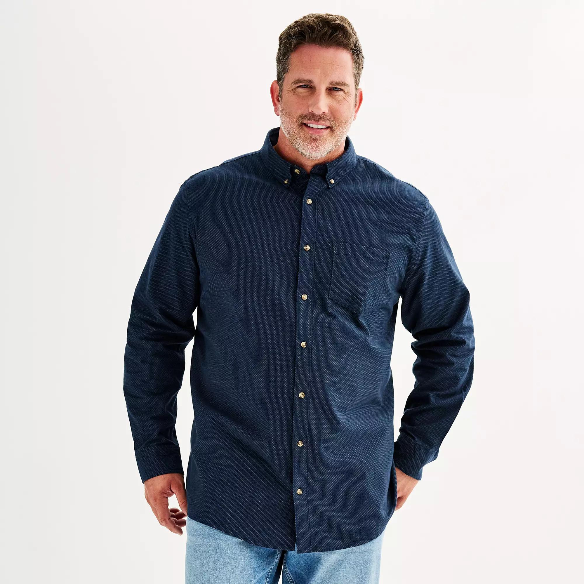 Big & Tall Sonoma Goods For Life® Perfect Length Button-Down Shirt, Men's,  Product Image
