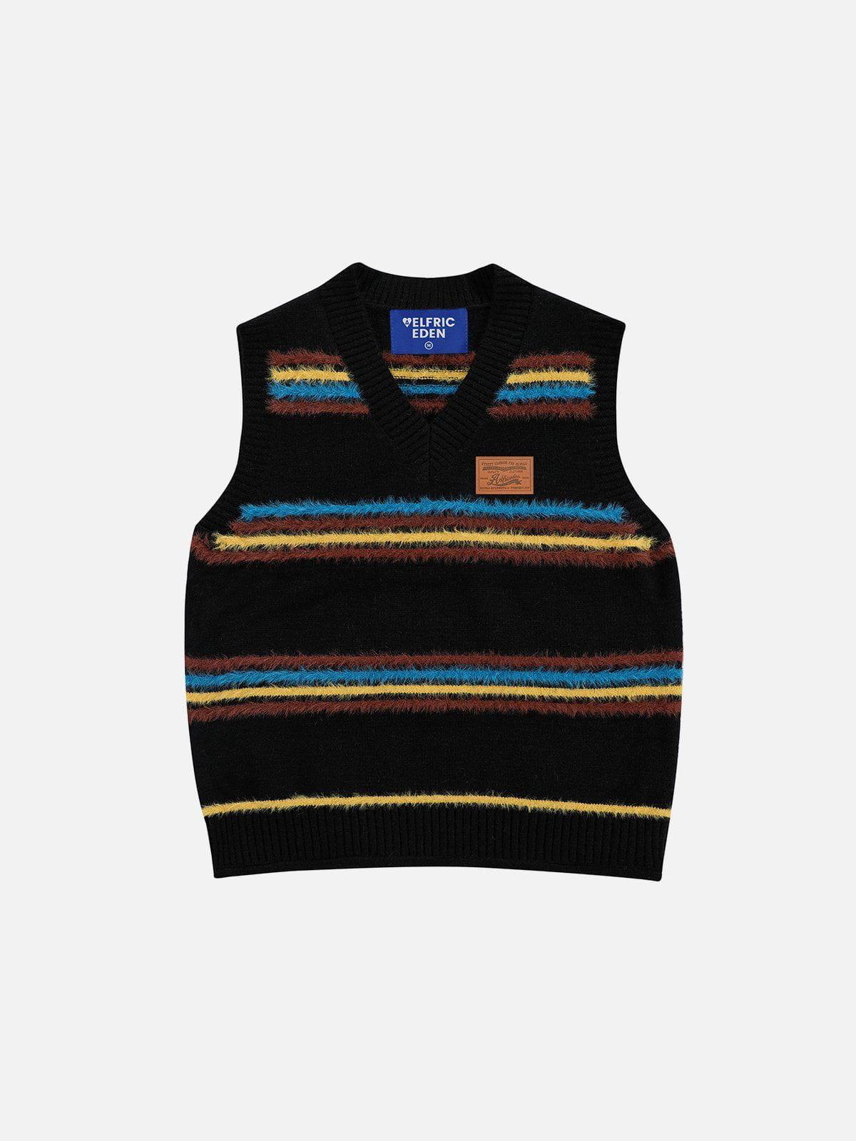 Aelfric Eden Stripe V-Neck Sweater Vest Product Image
