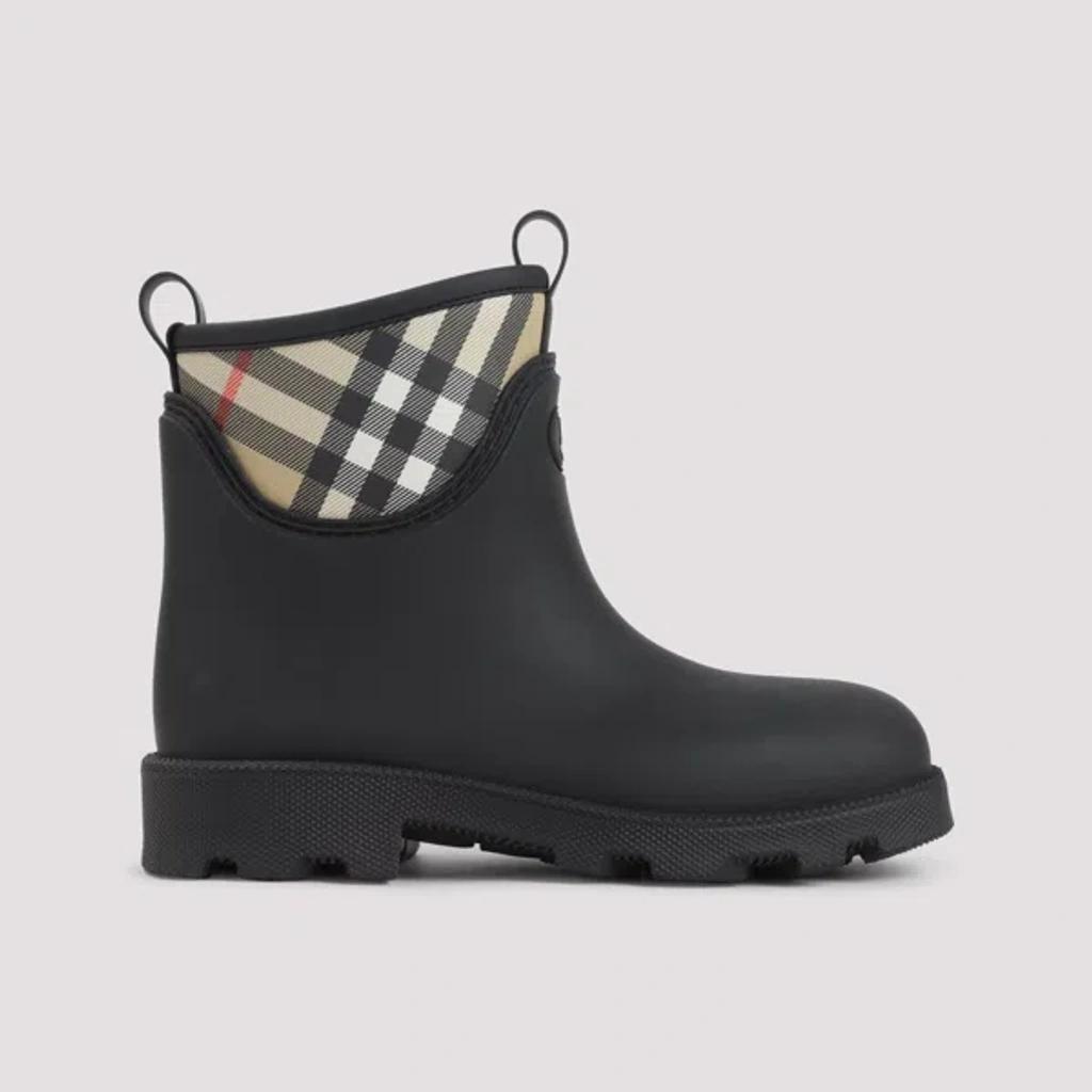 BURBERRY Women Marsh Stamp Rubber Ankle Boots In Gray Product Image