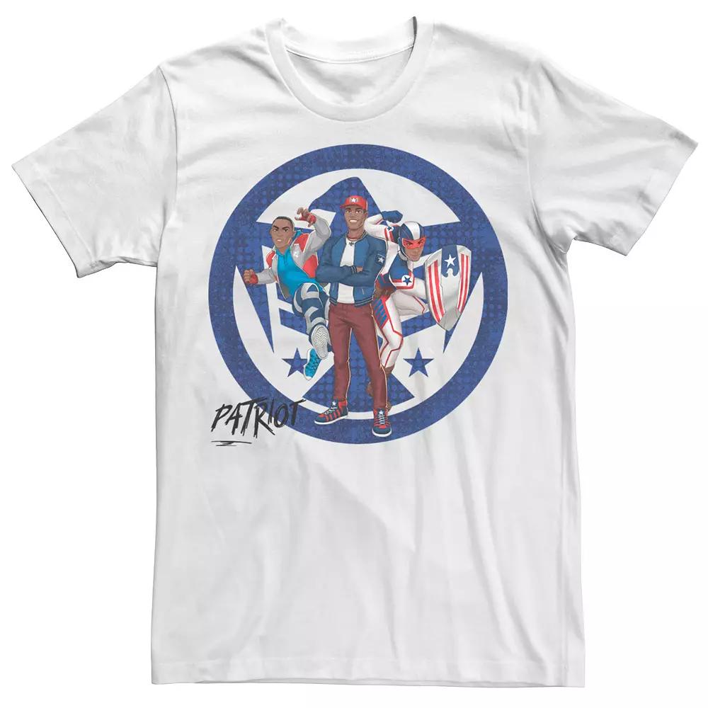 Men's Marvel Rising Secret Warriors Patriot Symbol Collage Graphic Tee, Size: XXL, White Product Image