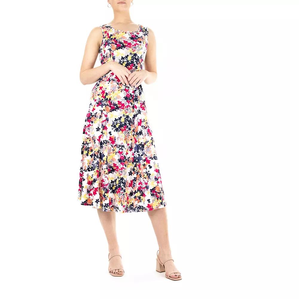 Women's Nina Leonard Print Midi Dress,  Product Image