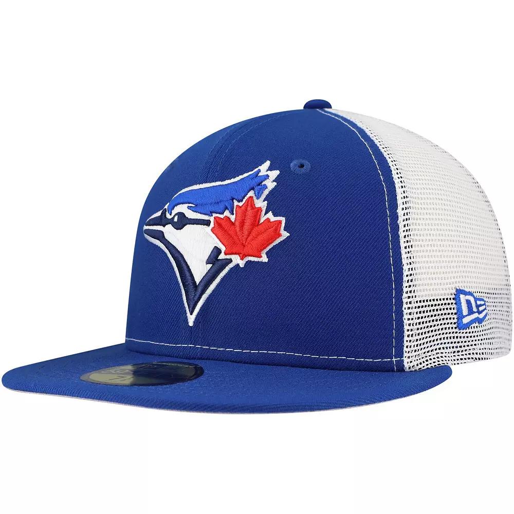 Men's New Era Royal Toronto Blue Jays Team Color 59FIFTY Trucker Fitted Hat, Size: 7 3/4, Jay Blue Product Image