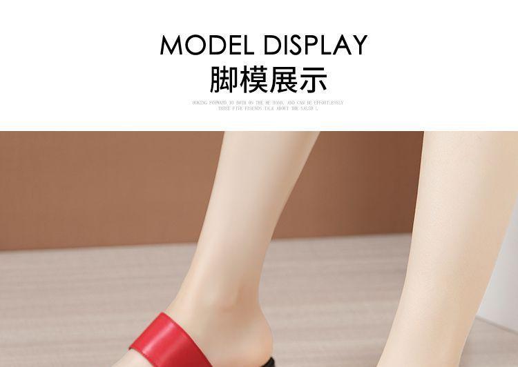 Platform Wedge-Heel Slide Sandals Product Image