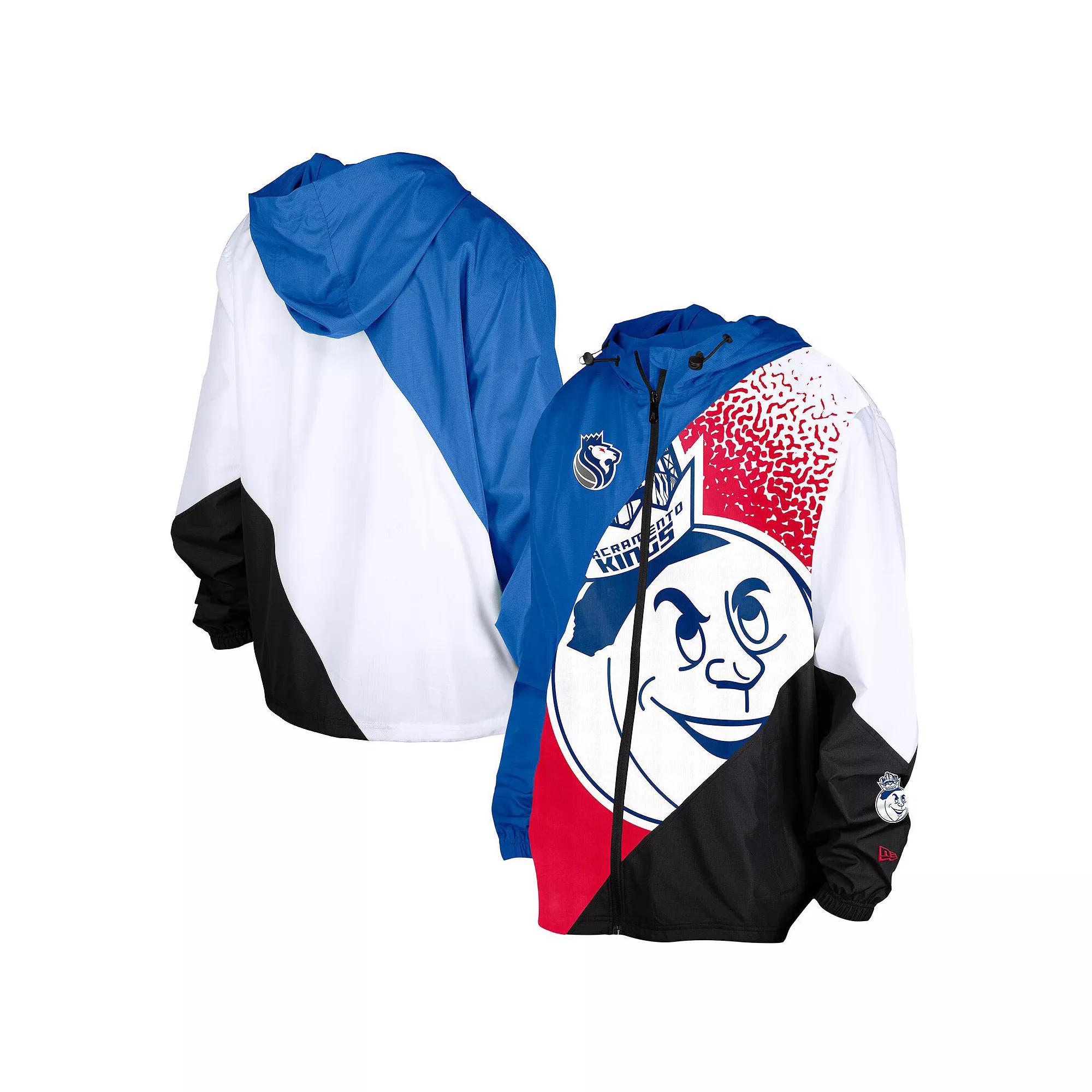 Men's New Era  Blue Sacramento Kings 2024/25 City Edition Full-Zip Windbreaker Jacket, Size: Small, Kng Blue Product Image