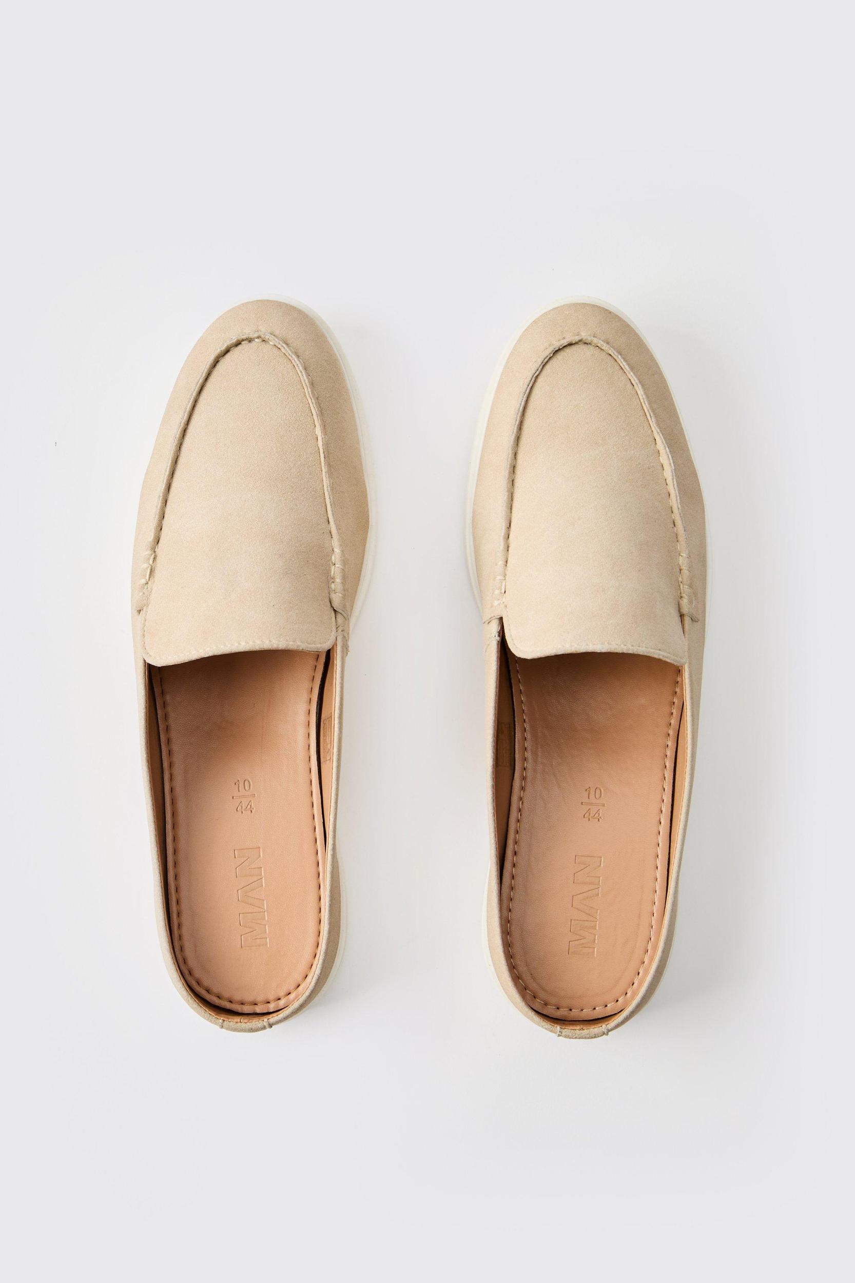 Backless Faux Suede Loafer | boohooMAN USA Product Image