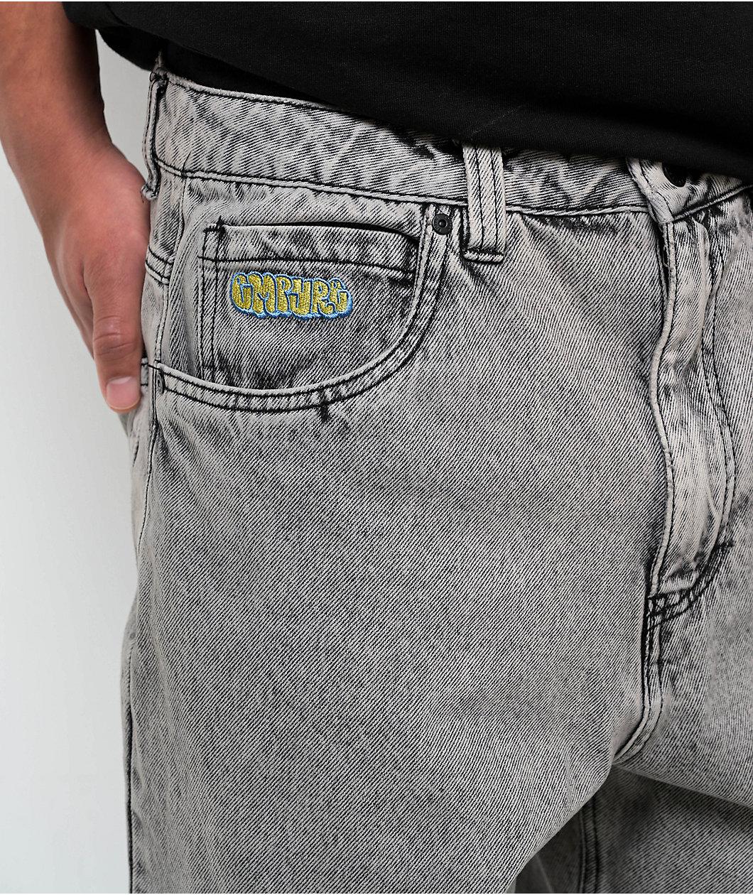 Empyre Grey Wash Ultra Loose Skate Jeans Product Image
