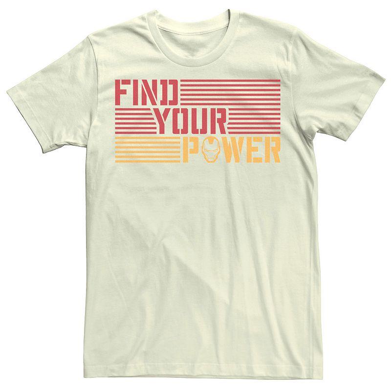 Men's Marvel Iron Man Find Your Power Striped Text Tee,  Product Image