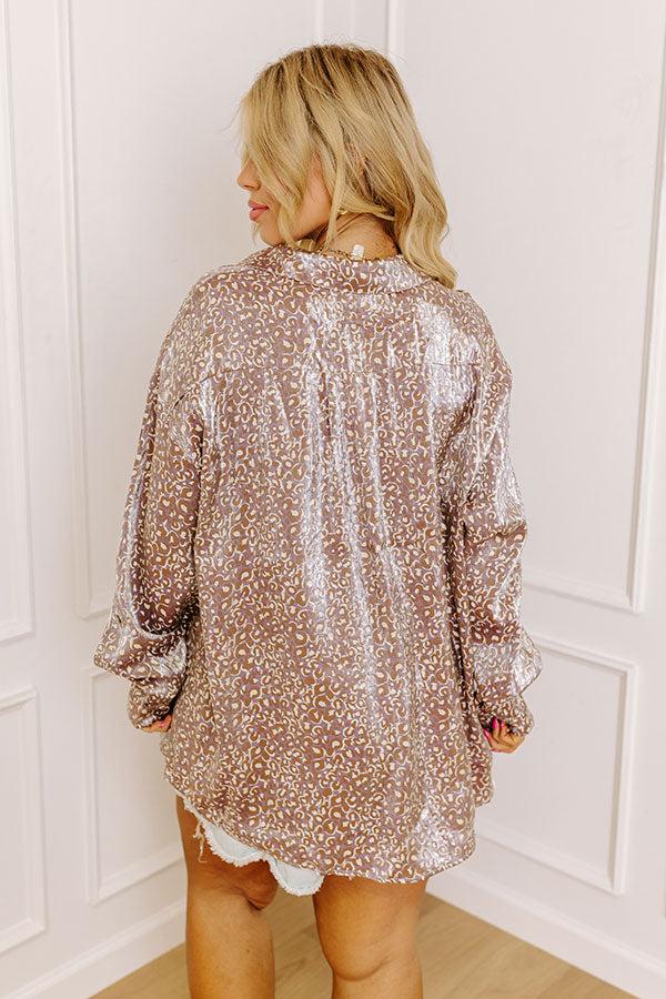 Dancing In The Street Leopard Top In Purple Curves Product Image