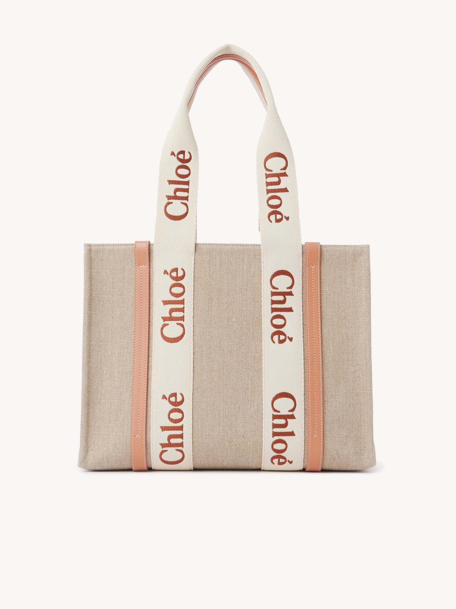 Woody tote bag in linen Product Image