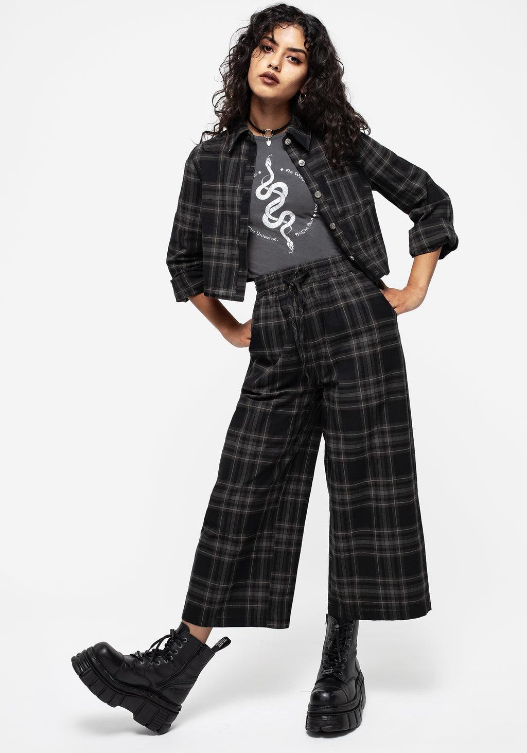 Clover Check Crop Trousers Product Image