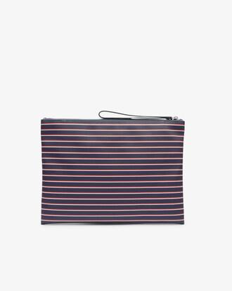 Large L.12.12 Concept Striped Clutch Product Image