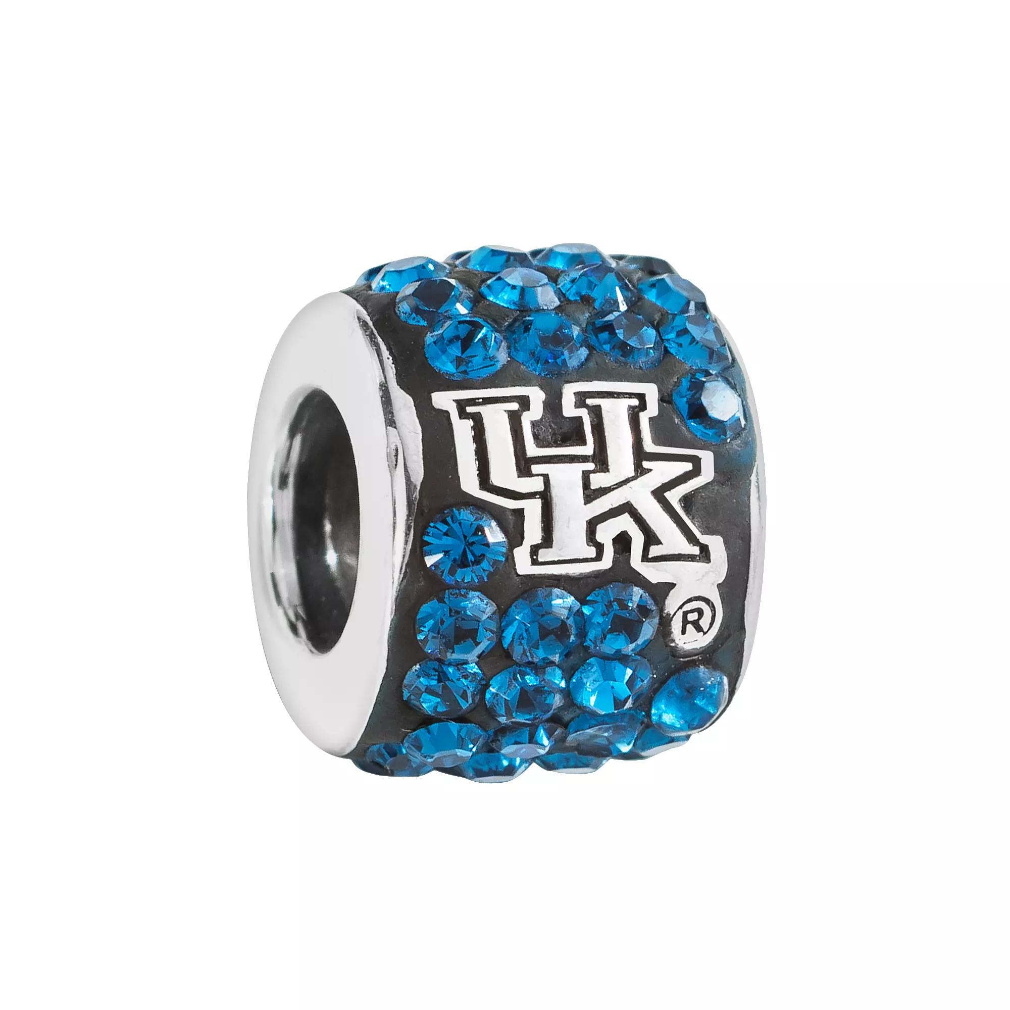 LogoArt Kentucky Wildcats Sterling Silver Crystal Logo Bead, Women's, Blue Product Image