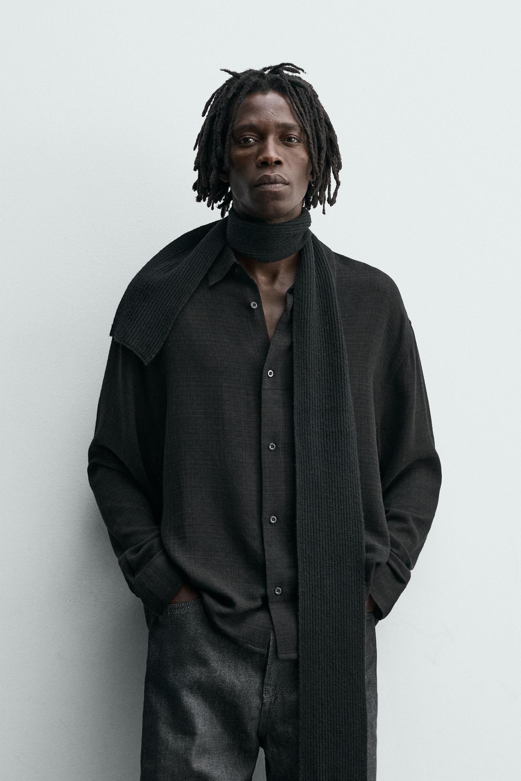 TEXTURED VISCOSE - COTTON SHIRT Product Image