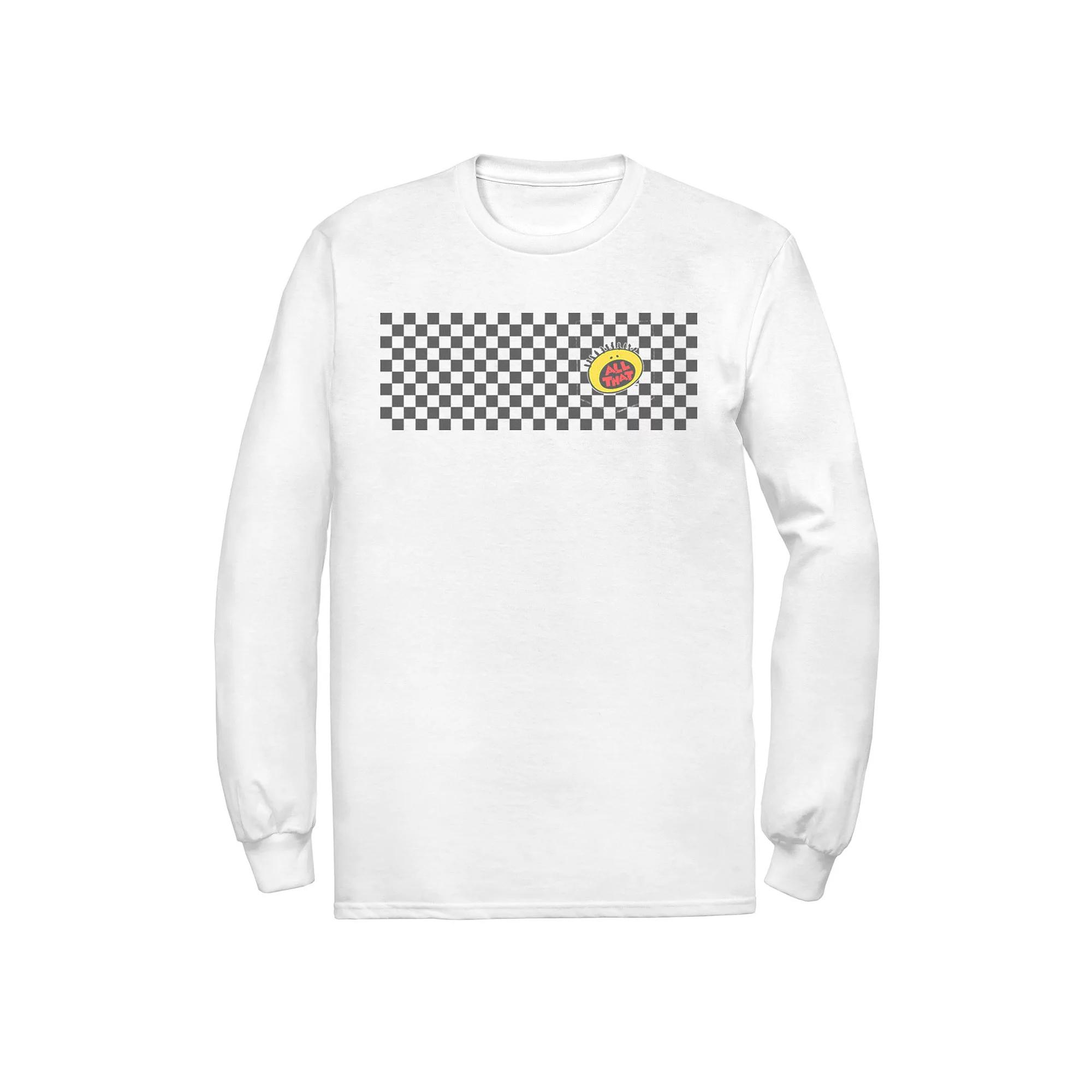 Men's Nickelodeon All That Left Chest Logo Paneled Checkers Tee,  Product Image